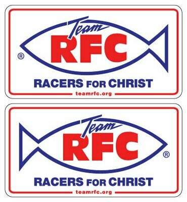 Racers For Christ Rectangular Decal Set