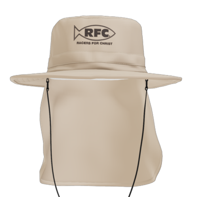 Wide-Brim Hat with Sun Flap