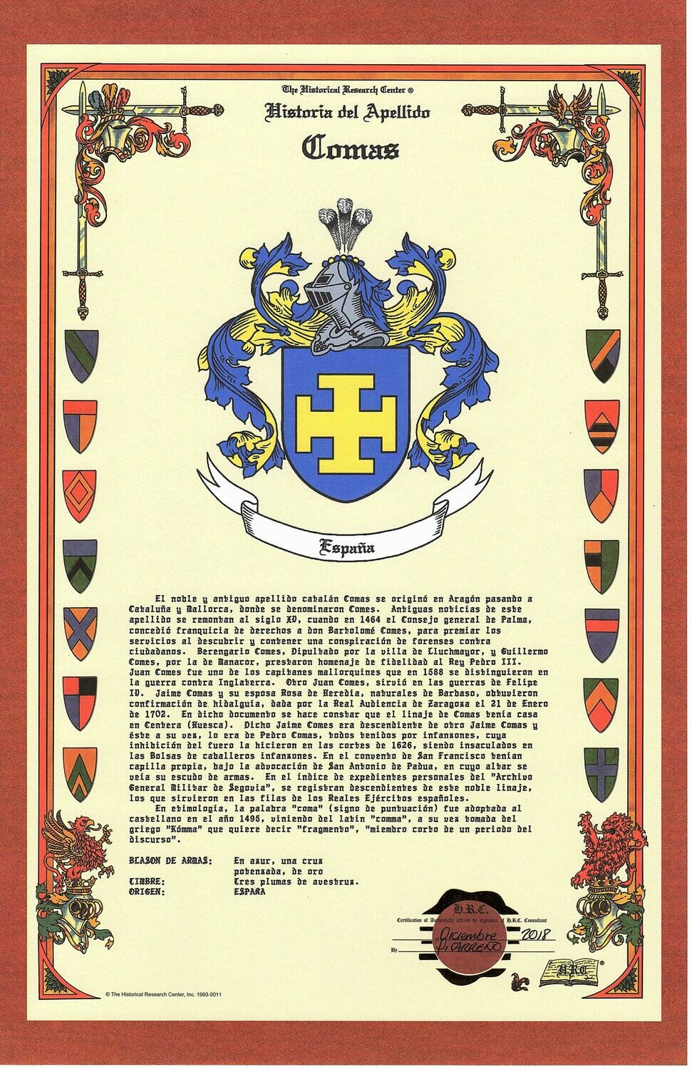 Certificado Celebración Impreso