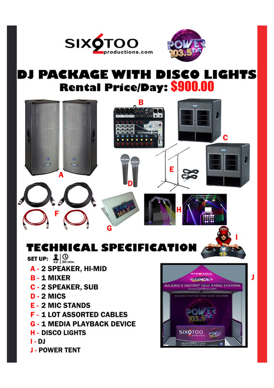 DJ PACKAGE WITH LIGHTING