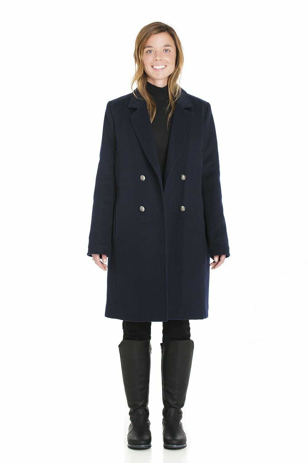 manteau femme marine