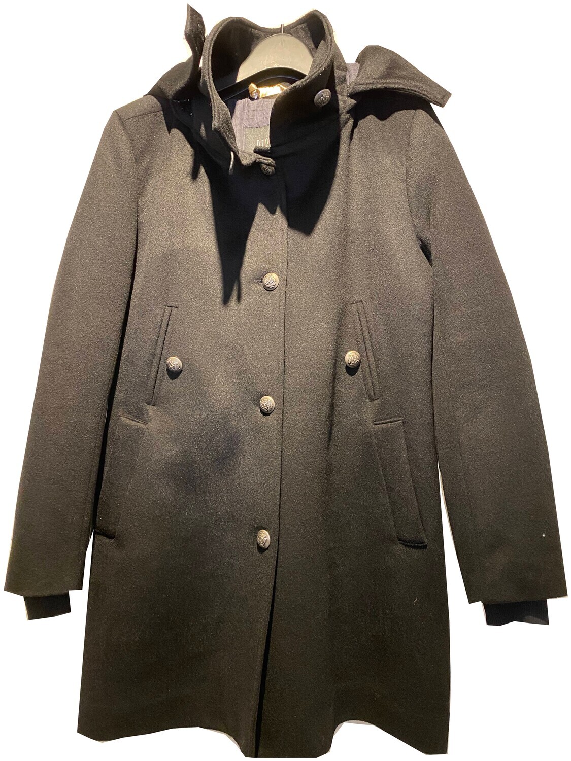 Vintage - manteau femme classique noir - Grand