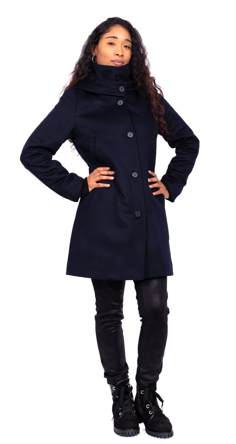 Manteau femme classique ajusté - Marine