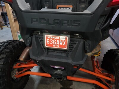 802 Off Road RZR Pro XP License Plate Mount