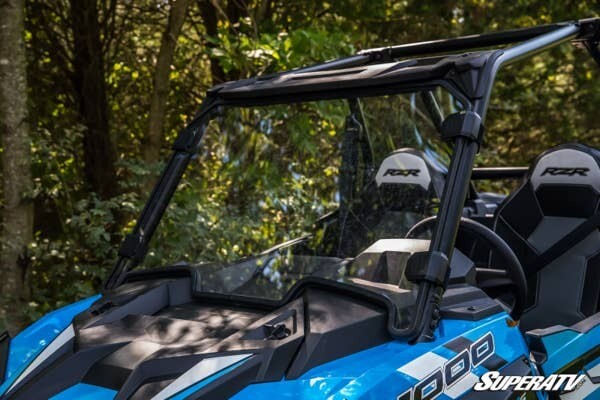 Superatv Polaris RZR XP Turbo Scratch-Resistant Full Windshield