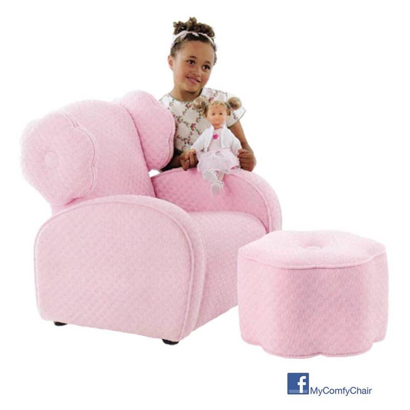 Girl Power Flower Chair-Ottoman Set