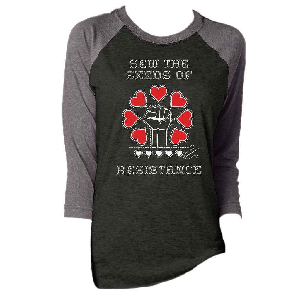 Sew The Seeds Of Resistance - Unisex Baseball Tee