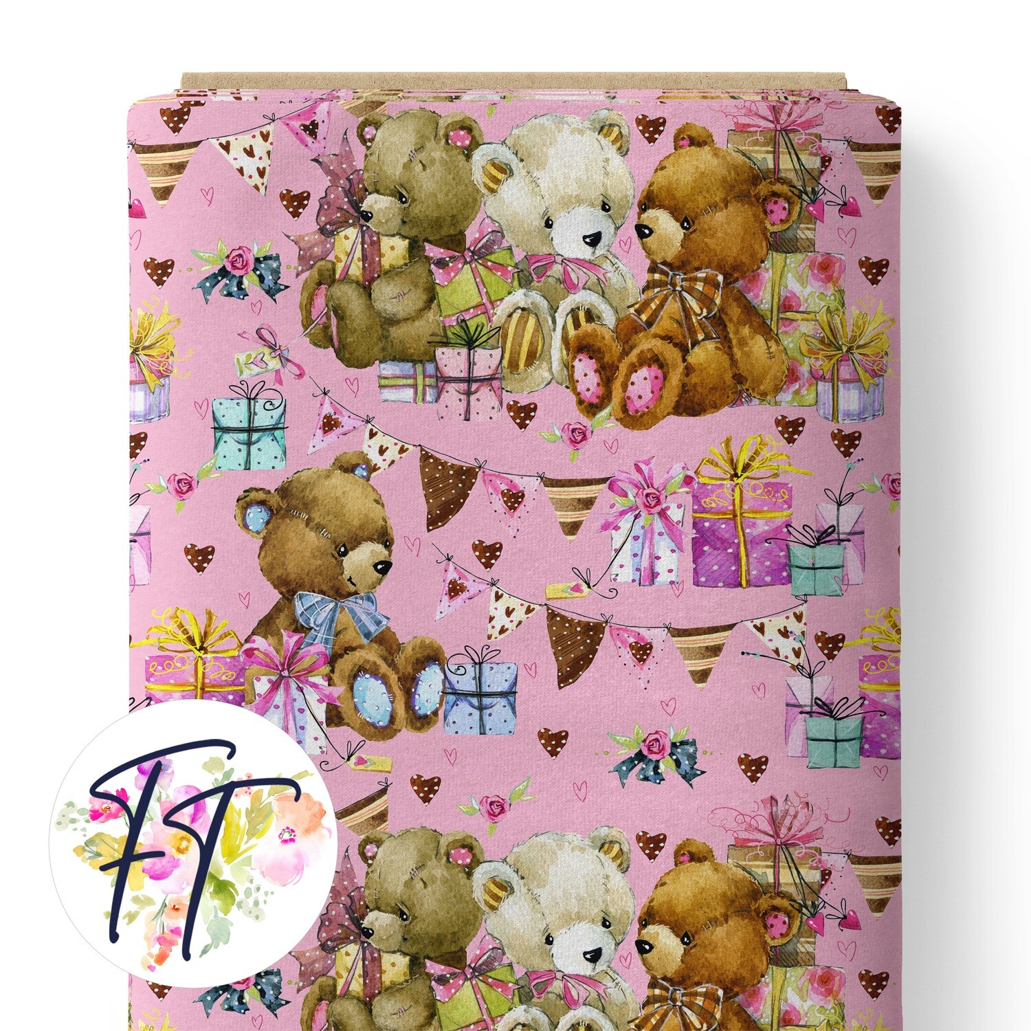 150 - Teddys Party Pink
