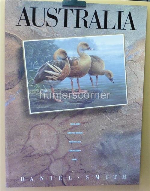 1989-90 First of Nation Migratory Waterfowl Australia Duck Stamp Poster