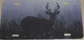 Standing Buck in Fog B&amp;W License plate