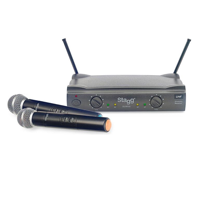 UHF True Diversity 2-Kanal-Handheld-Mikrofon-Funksystem