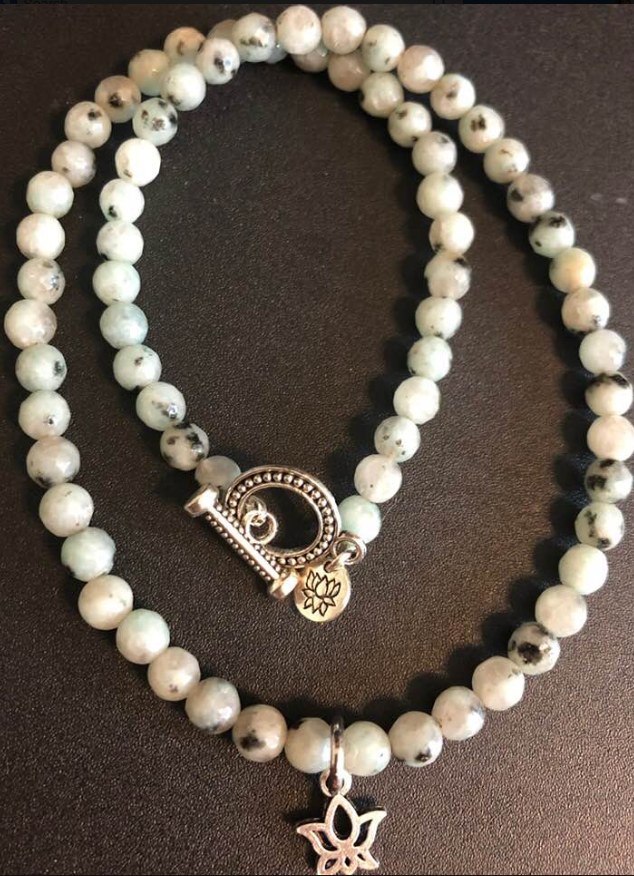 Andes Opal &amp; Petite Lotus necklace