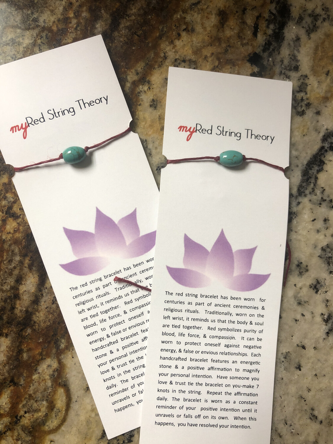 Red String Theory Bracelet - Magnesite (Turquoisite)
