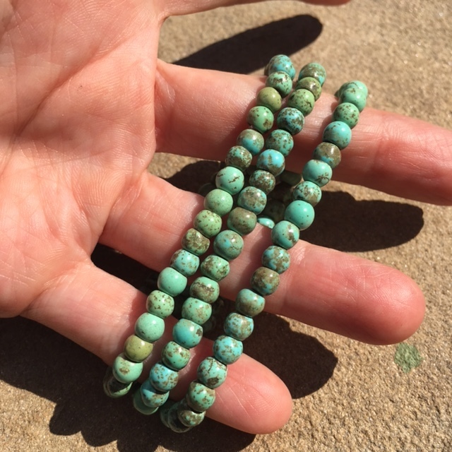Turquoise Magnesite set of -3- bracelets - Clean energy field. Healthy Communication
