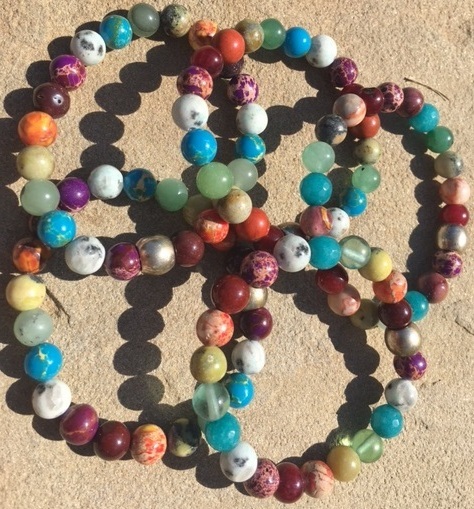 Chakra Balancing Gemstone bracelet w/Sterling Accent bead