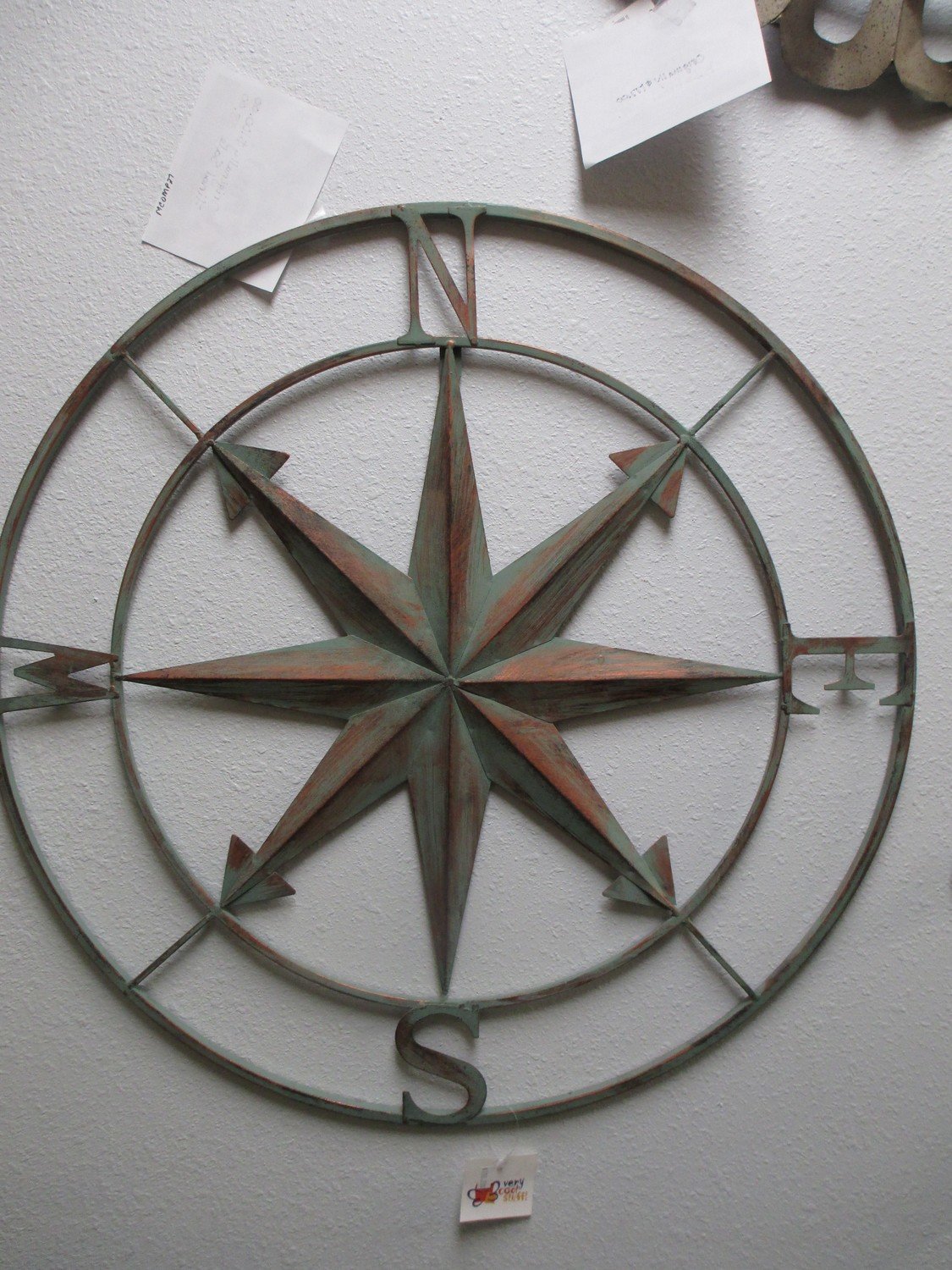 Rusted Compass Wall Art
