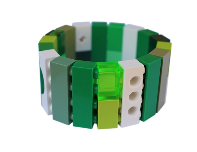 ​Collectible bracelet Model 22 - made from LEGO® bricks on stretchy cords - LUCK - SAINT PATRICK&#39;S DAY