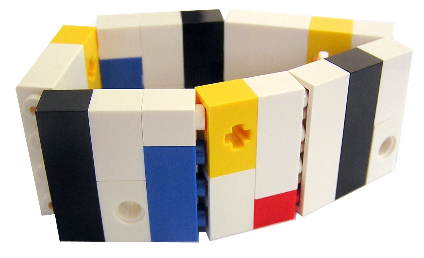 ​Collectible bracelet Model 5 - made from LEGO® bricks on stretchy cords - MONDRIAN