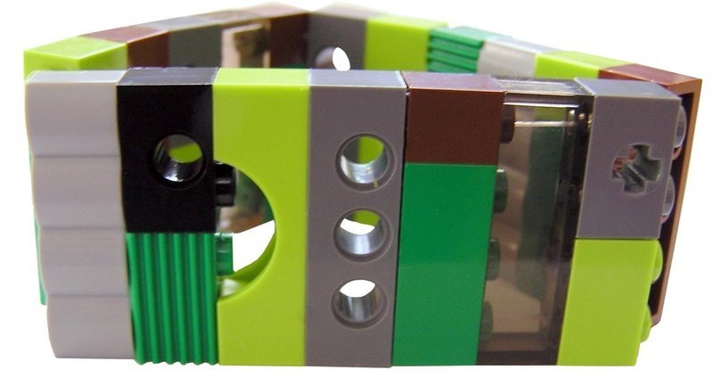 ​Collectible bracelet Model 10 - made from LEGO® bricks on stretchy cords - CAMOUFLAGE
