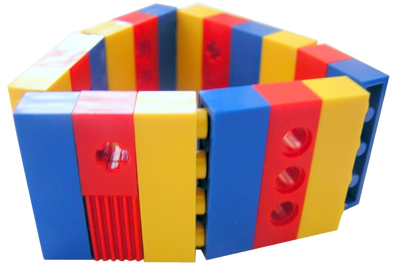 ​Collectible bracelet Model 7 - made from LEGO® bricks on stretchy cords - CIRCUS