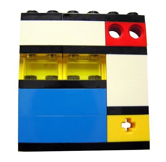 ​Collectible brooch pin Model 1 - made from LEGO® bricks - MONDRIAN