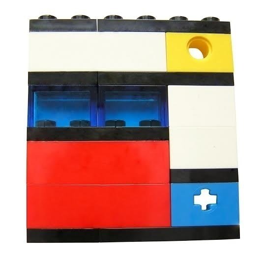 ​Collectible brooch pin Model 2 - made from LEGO® bricks - MONDRIAN