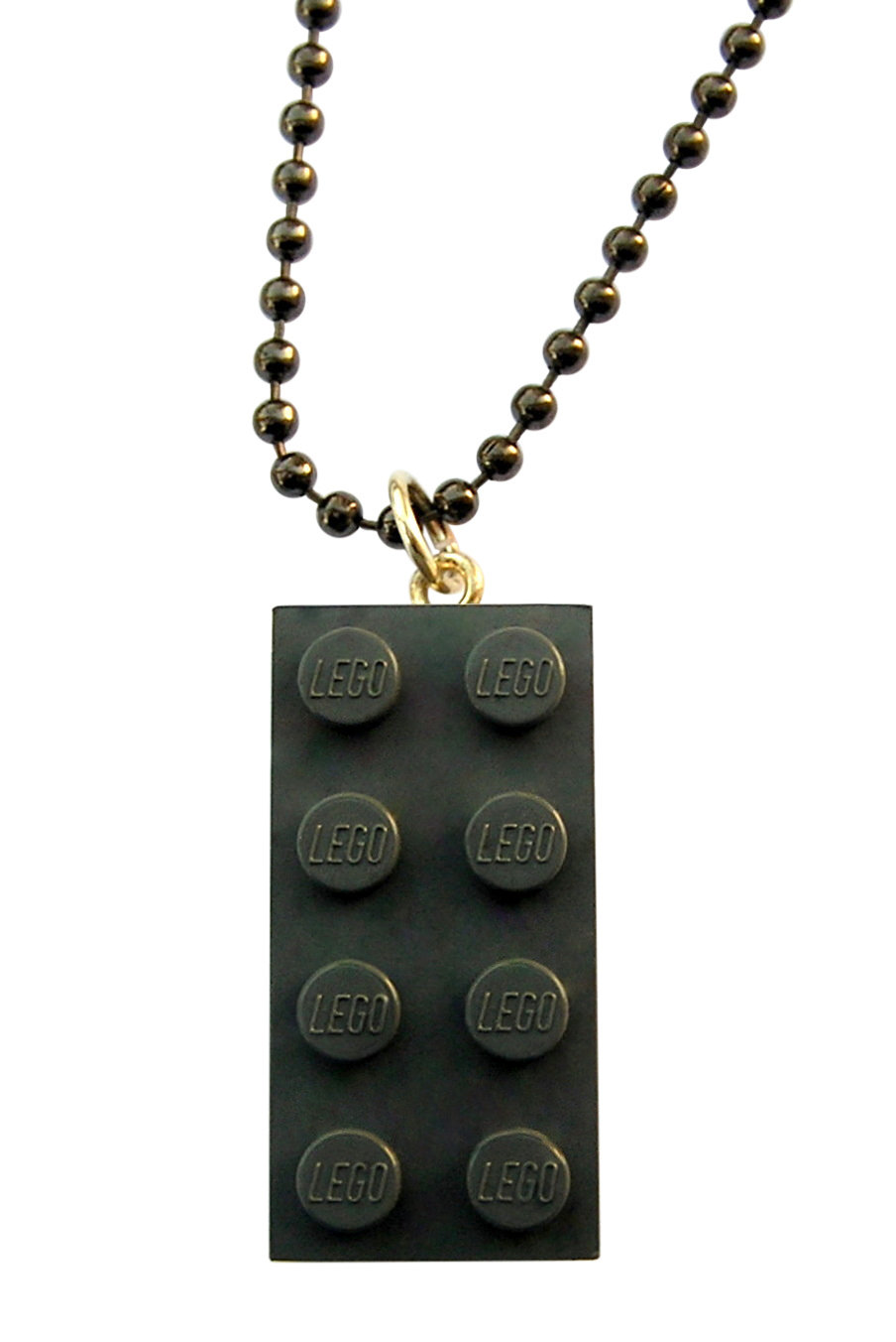 ​Gray LEGO® brick 2x4 on a 24&quot; Gray ballchain