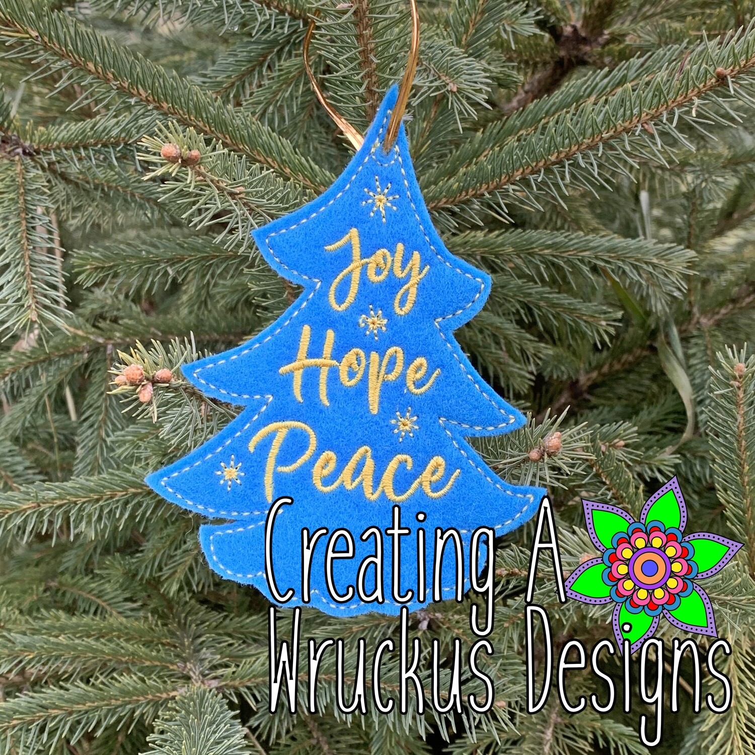 Joy Hope Peace Ornament