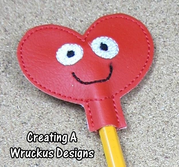 Smiling Heart Pencil Topper