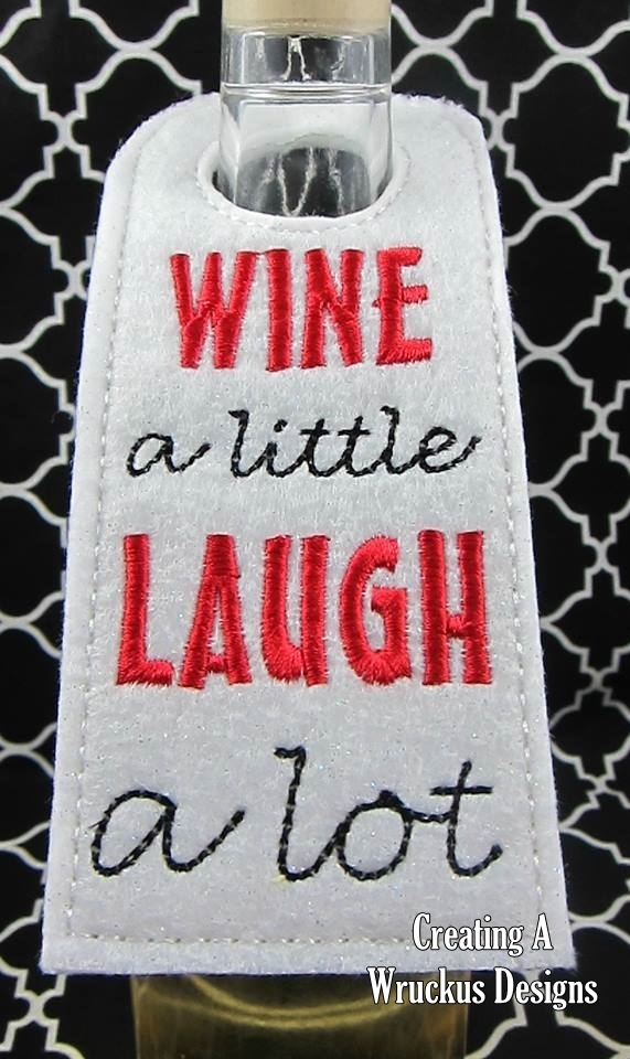 Wine a Little Bottle Tag