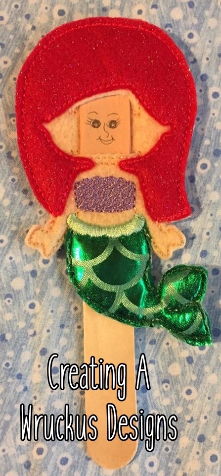 Mermaid "Make A Face" Stick Puppets.