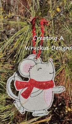 Skating Mouse Ornament