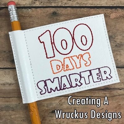 100 Days Smarter Flag Pencil Topper