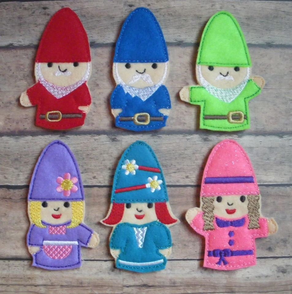 Gnome Finger Puppets