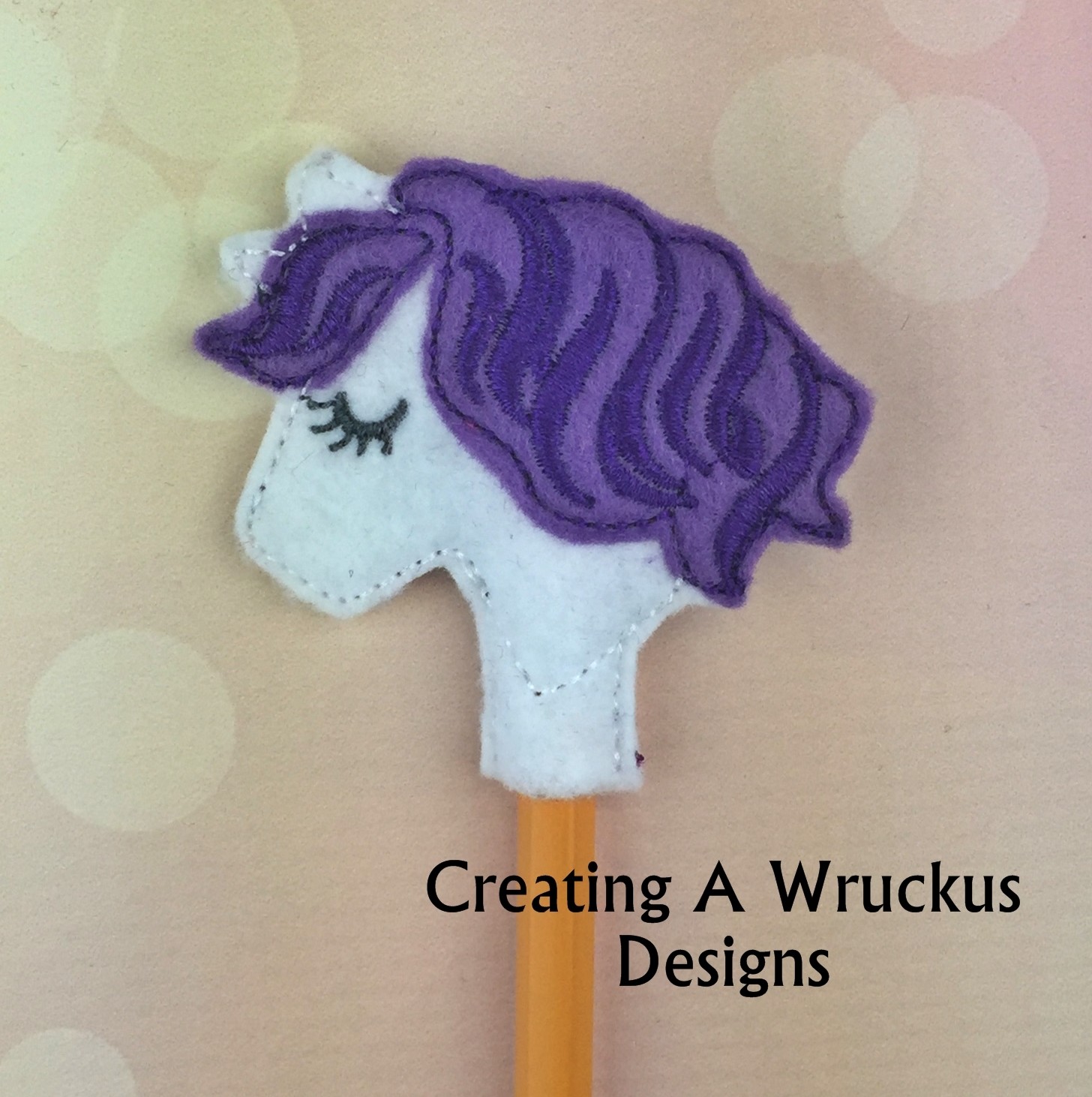 Unicorn Single Colored Mane Pencil Topper