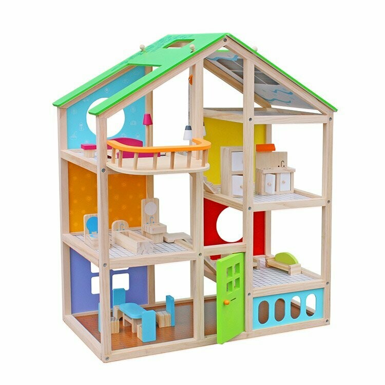 Maison de poupée 4 saison Lilou 60 x 30 x 73cm, retrait magasin 1h, livraison sous 24/48h