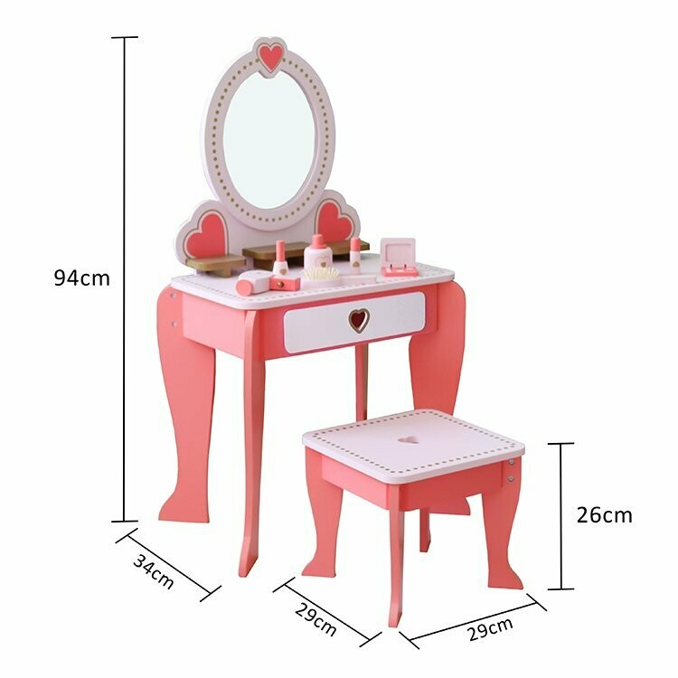 Coiffeuse enfant en bois avec accessoires - WOODoudou, retrait magasin 1h, livraison sous 3 jours