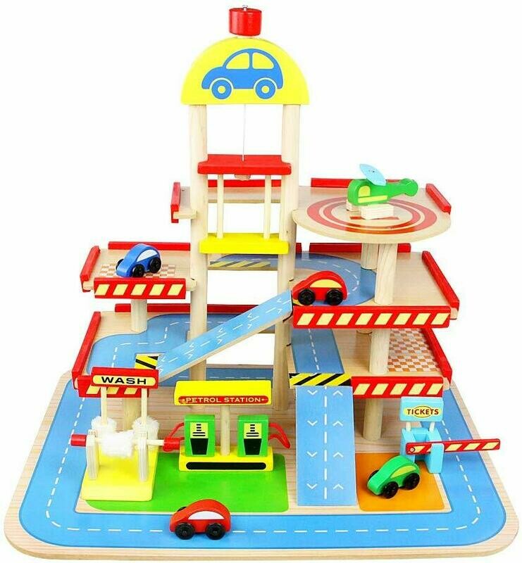 AMITAS Garage Voiture Enfant, Garage Bois, retrait magasin 1h, livraison sous 5 jours