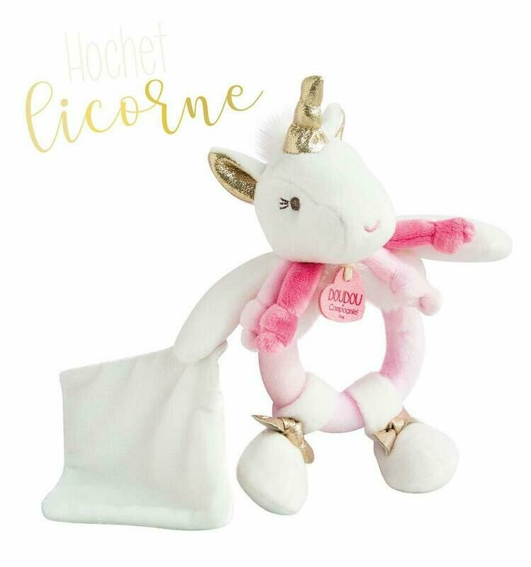 Doudou et Compagnie Hochet Licorne, retrait magasin 1h, livraison sous 3 jours