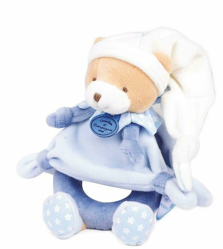Doudou et Compagnie Petit Chou Hochet Bleu, retrait magasin 1h, livraison sous 3 jours