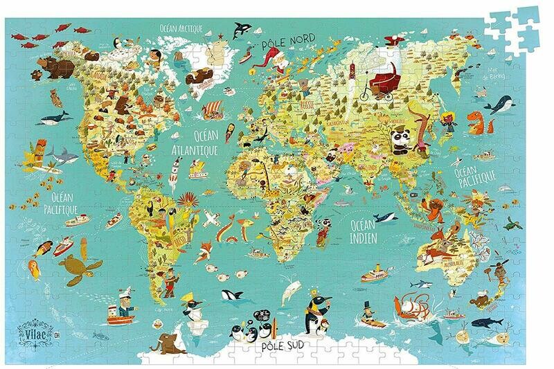 Vilac - Carte du Monde Fantastique Magnétique