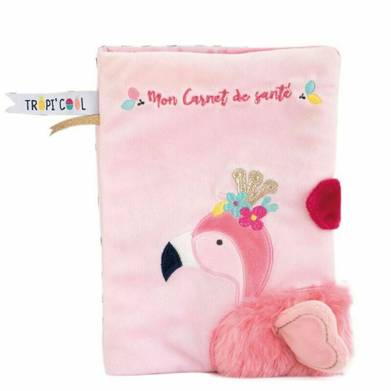 Protège carnet de sante - Flamant rose, retrait magasin 1h, livraison sous 3 jours