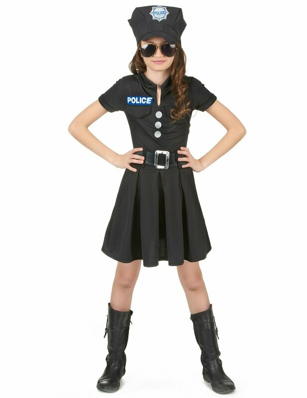Déguisement policière robe noire fille