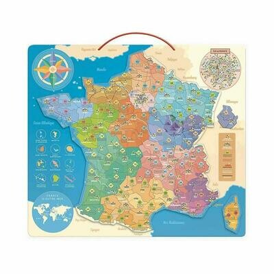 Vilac- Carte de France éducative, Multicolore