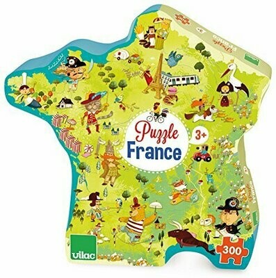 Vilac - Puzzle Carte des Merveilles De France - 300 Pièces