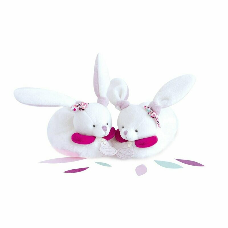 Doudou et Compagnie Cerise Chaussons avec Hochet Rose, retrait magasin 1h, livraison sous 3 jours