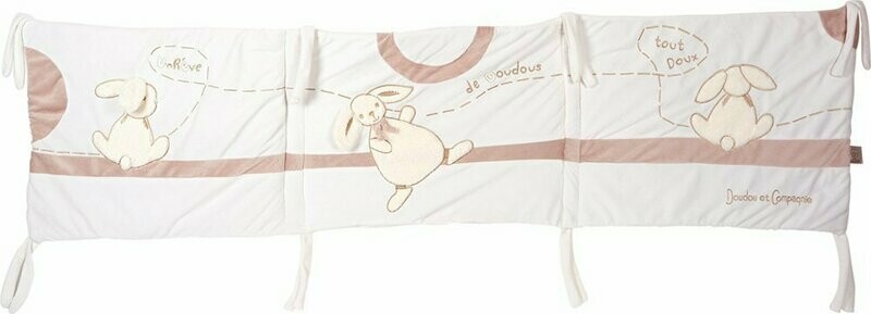 Doudou et Compagnie Linge de Lit Lapin Bonbon Tour de Lit, livraison sous 5 jours