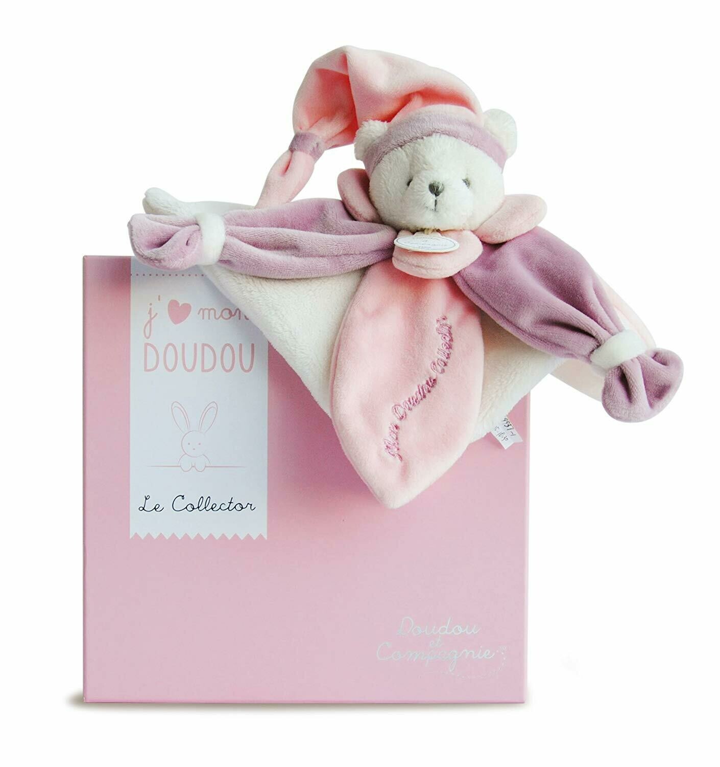 Doudou et Compagnie J'aime Mon Doudou Collector Ours Rose, livraison sous 5 jours