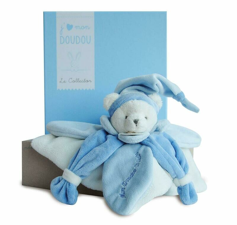 Doudou et Compagnie J'aime Mon Doudou Collector Ours Bleu, livraison sous 5 jours
