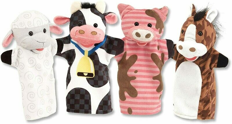 Melissa & Doug - 19080 - Marionnettes À Gaine Amis De La Ferme, retrait magasin 1h, livraison sous 3 jours